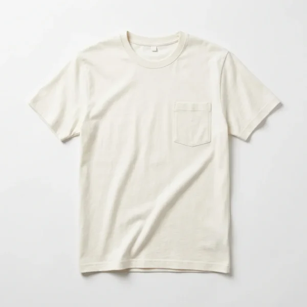 Custom T-Shirt – Cream Pocket Tee Cream pocket t-shirt