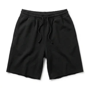 Custom Gym Shorts – Black Fleece Raw Hem Black fleece raw hem gym shorts
