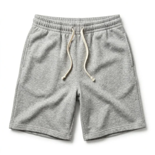 Heather grey fleece gym shorts