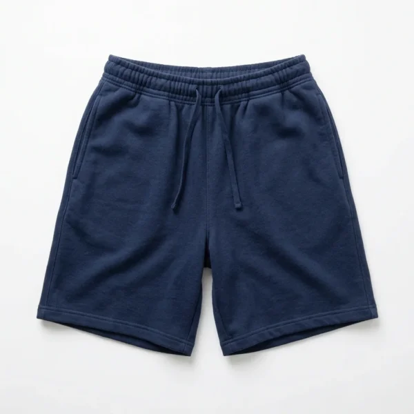 Navy fleece gym shorts