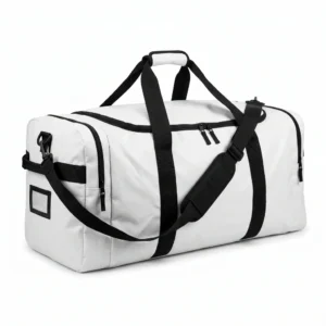 Custom Hockey Equipment Bag – White Team Bag White hockey equipment bag with name tag window