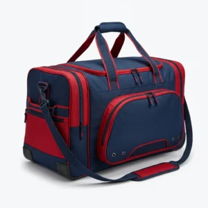 Custom Hockey Equipment Bag – Navy & Red Team Bag Navy and red hockey team equipment bag
