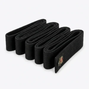 Custom Martial Arts Belt – Folded Black Belt with Label Folded black belt with woven label