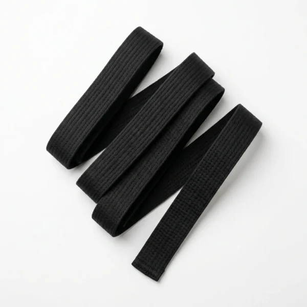Custom Martial Arts Belt – Zigzag Folded Black Belt Zigzag folded black cotton belt