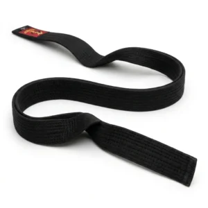 Custom Martial Arts Belt – Black Belt with Embroidered Tag Black belt with embroidered tag