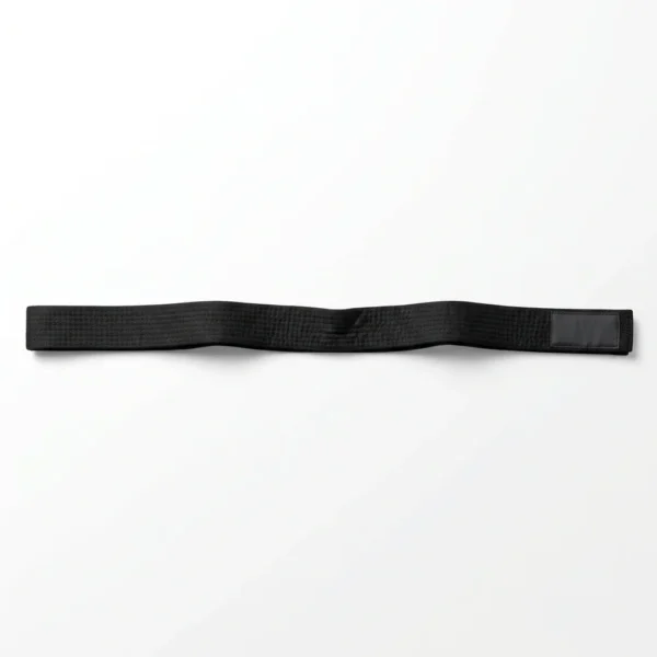 Plain black belt laid flat
