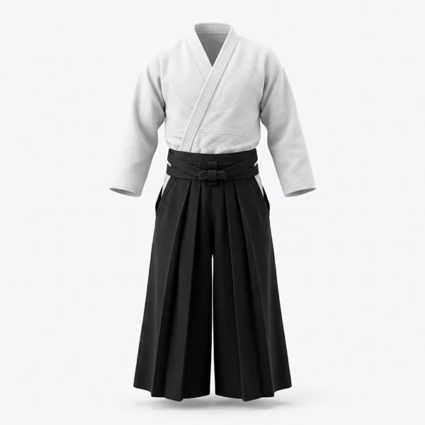 Custom Martial Arts Uniform – Aikido Gi with Black Hakama White aikido gi with black hakama