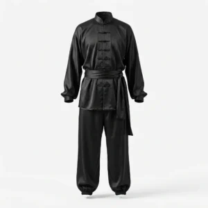 Custom Martial Arts Uniform – Black Kung Fu Uniform Black kung fu uniform with frog buttons