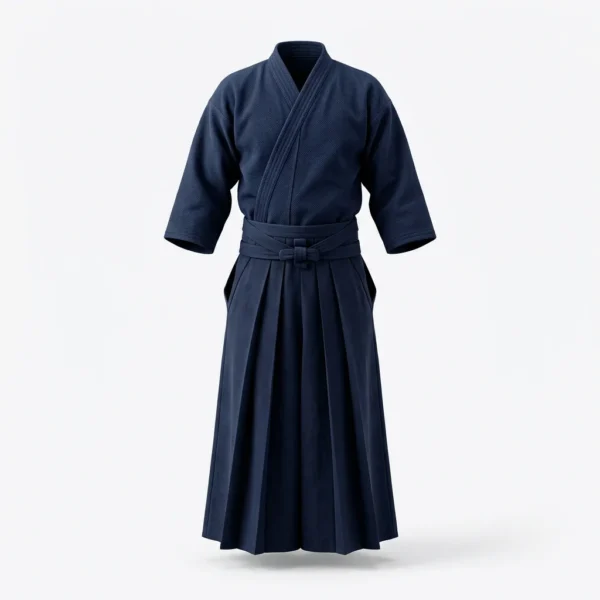 Custom Martial Arts Uniform – Navy Kendo Hakama Set Navy kendo jacket with hakama
