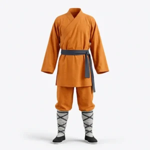 Custom Martial Arts Uniform – Orange Shaolin Uniform Orange Shaolin monk uniform