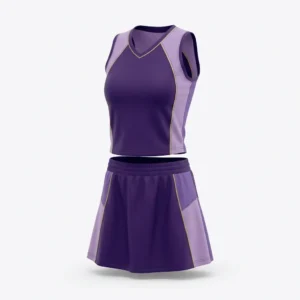 Custom Netball Uniform – Purple Top & Skirt Purple netball top and skirt set