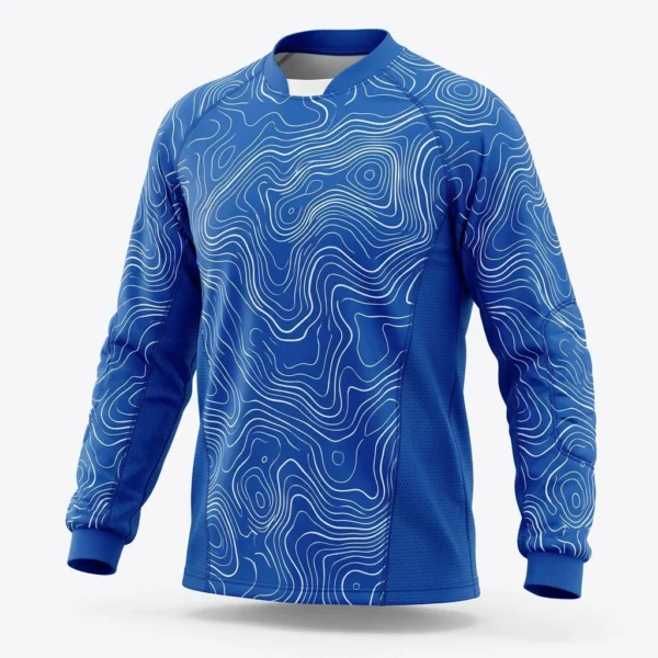 Blue topographic paintball jersey