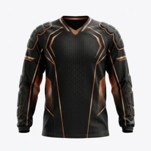 Custom Paintball Jersey – Black & Copper Pro Black and copper pro paintball jersey