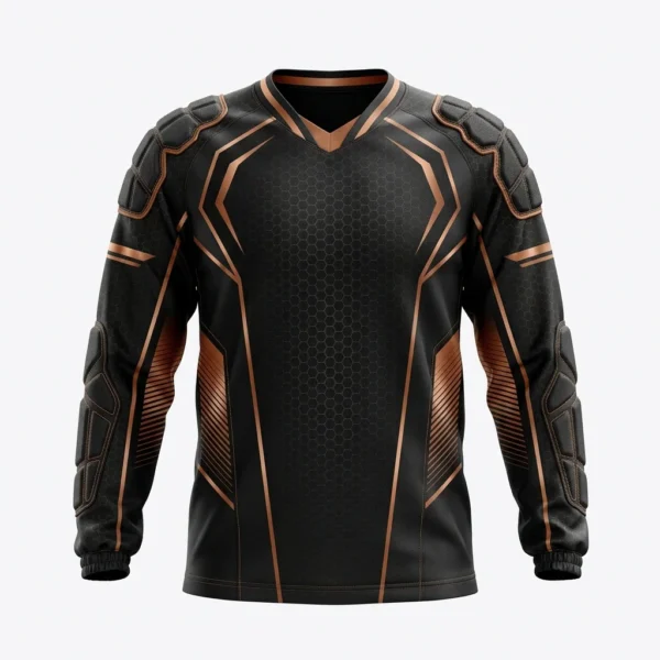 Custom Paintball Jersey – Black & Copper Pro Black and copper pro paintball jersey