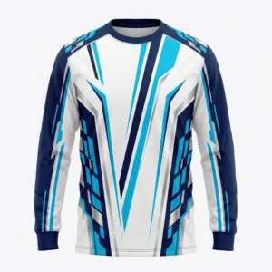 Custom Paintball Jersey – White & Blue Speed White and blue paintball jersey
