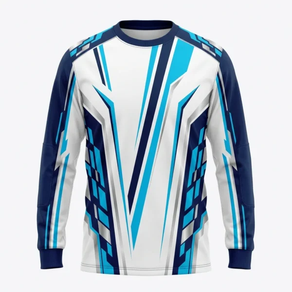 Custom Paintball Jersey – White & Blue Speed White and blue paintball jersey