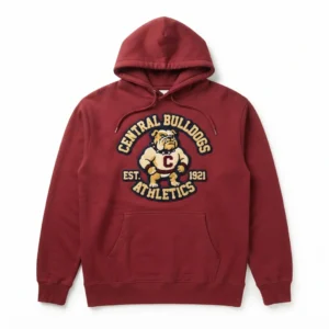 Custom Pullover Hoodie – Red Bulldogs Collegiate Red collegiate bulldog hoodie