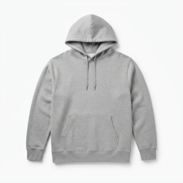Custom Pullover Hoodie – Plain Heather Grey Plain heather grey hoodie