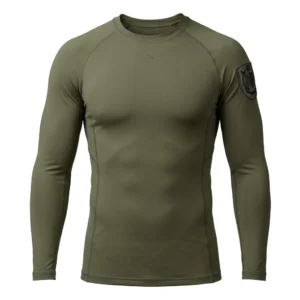 Olive green minimal rash guard