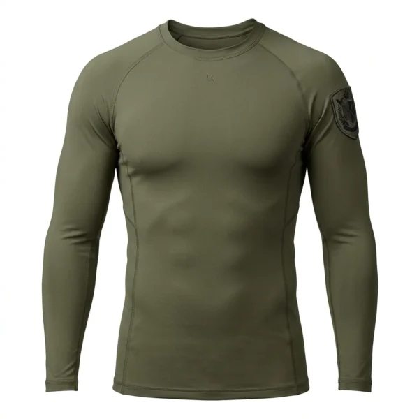 Custom Rash Guard – Olive Minimal Olive green minimal rash guard