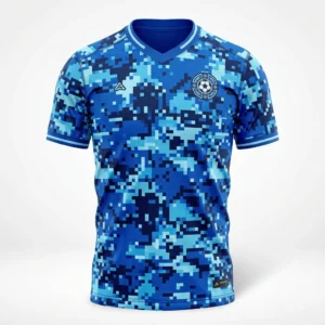 Custom Soccer Jersey – Blue Digital Camo Blue digital camo soccer jersey