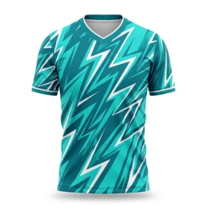 Custom Soccer Jersey – Teal Lightning Teal lightning soccer jersey
