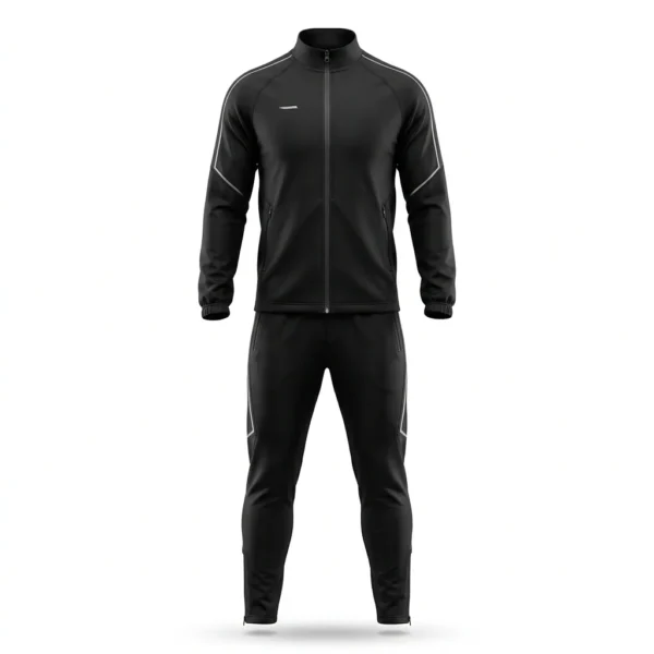 Black soccer tracksuit