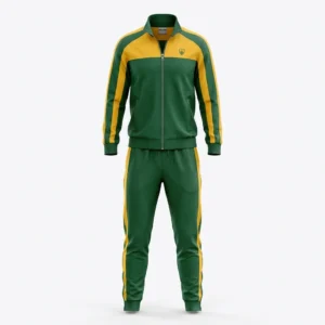 Green and gold soccer tracksuit