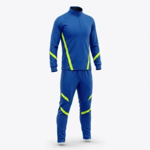 Custom Soccer Tracksuit – Royal Blue & Volt Royal blue and volt training tracksuit