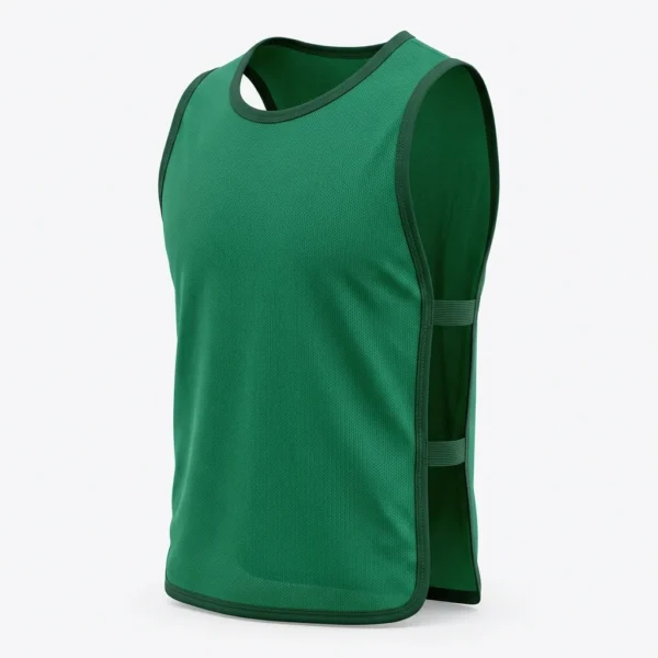 Green mesh training bib with side ties