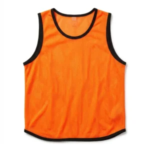 Custom Training Bib – Orange with Black Trim Orange mesh training bib with black trim
