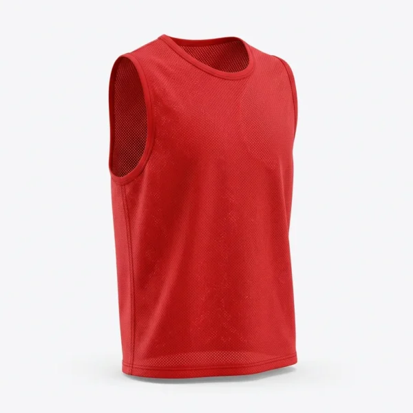 Red mesh training bib