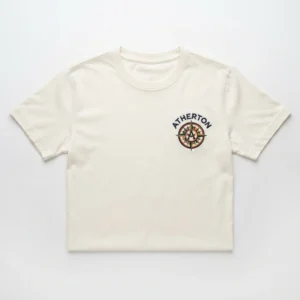 Cream t-shirt with small emblem