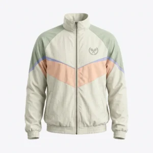 Custom Tennis Wear – Retro Pastel Track Jacket Retro pastel tennis track jacket