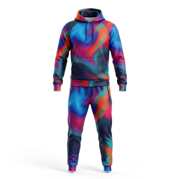 Rainbow print hoodie and joggers set