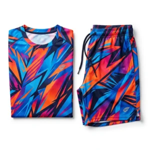Custom Training Set – Abstract Tee & Shorts Abstract print t-shirt and shorts set