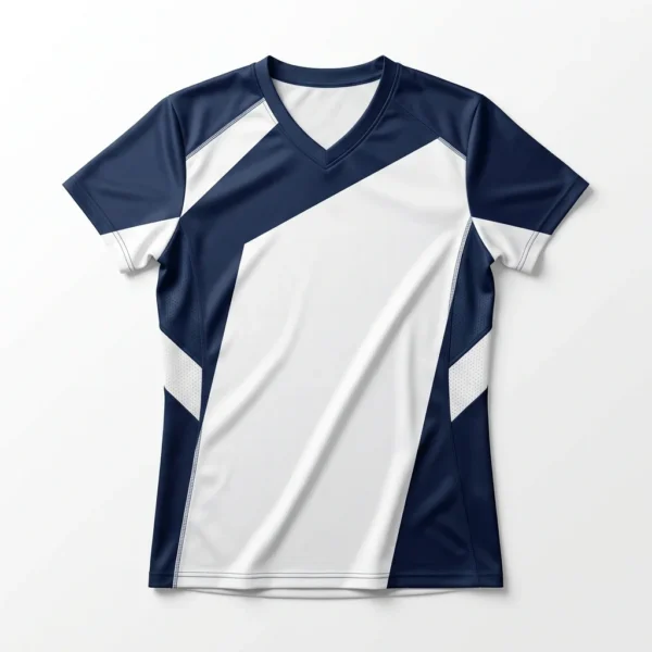 Custom Volleyball Jersey – Navy & White Block Navy and white block volleyball jersey
