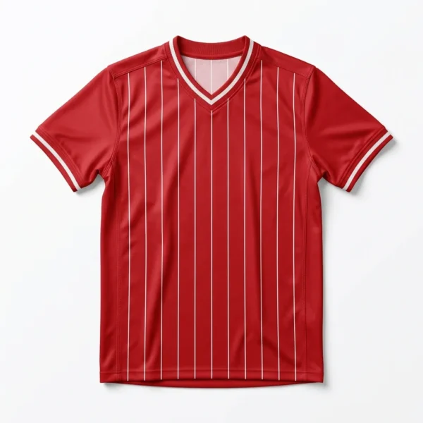 Custom Volleyball Jersey – Red Pinstripe Red pinstripe volleyball jersey