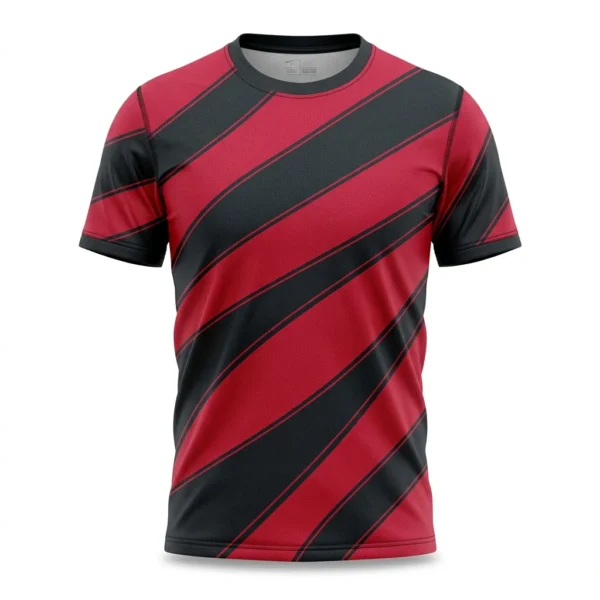 Custom Volleyball Jersey – Red & Black Diagonal Red and black diagonal volleyball jersey