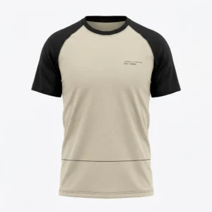 Custom Volleyball Jersey – Beige & Black Raglan Beige and black raglan volleyball jersey