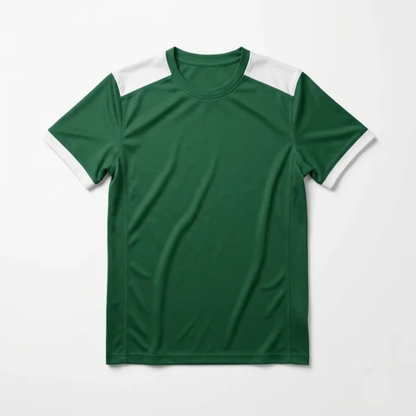 Custom Volleyball Jersey – Green with White Shoulders Green volleyball jersey with white shoulders