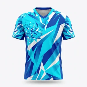 Custom Volleyball Jersey – Blue Crystal Shards Blue crystal shard volleyball jersey