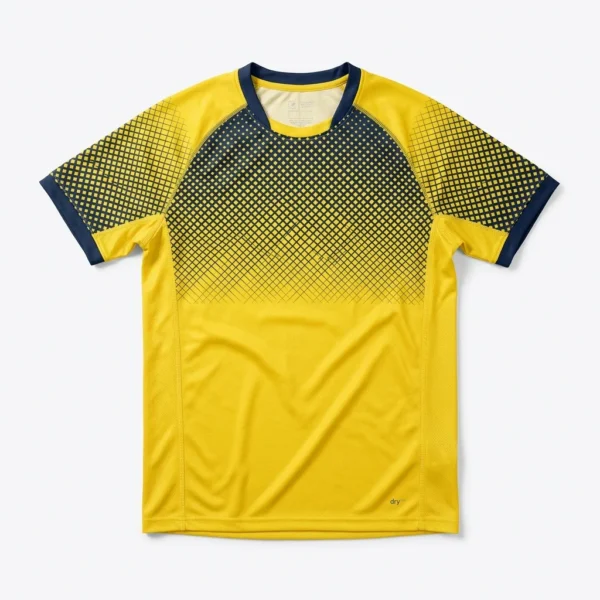 Yellow and navy halftone volleyball jersey