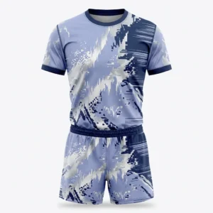 Custom Volleyball Uniform – Lilac Pixel Set Lilac pixel print volleyball uniform