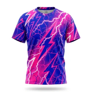 Purple and pink lightning volleyball jersey