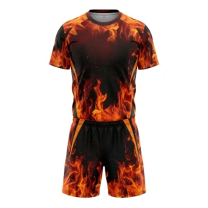 Fire print volleyball uniform