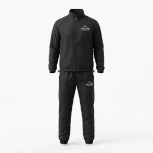 Black minimal windbreaker set