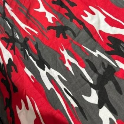Camo & Animal Prints fabric swatch Red Camo P-16 – Pexton Apparel