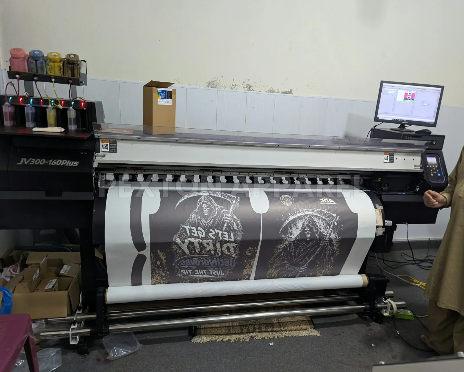 Sublimation printing a custom design at Pexton Apparel